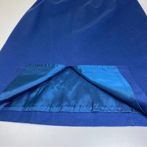 Pendleton Wool Blue Pencil Straight Midi Skirt size 10 - Picture 7 of 9